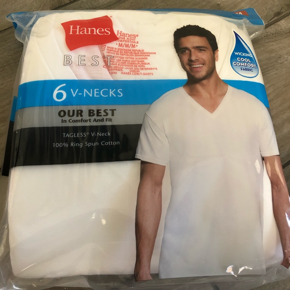 Brand new Hanes V Neck undershirts